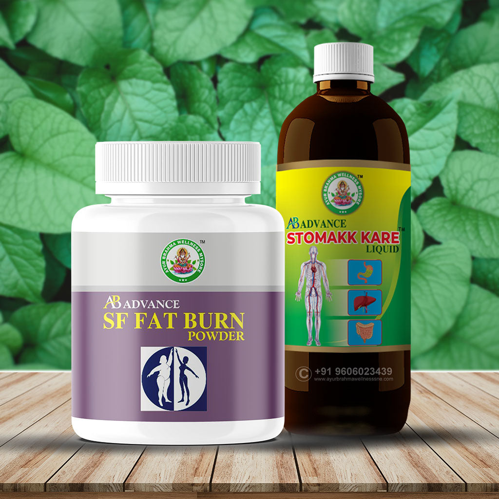 Ayur Brahma SF Advance Fat Burn Powder & Stomach Kare Combo