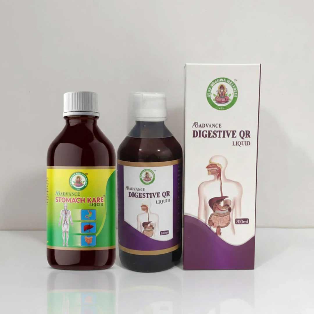 AB Advance Digestive QR Liquid (200 ml) + Ayur Brahma Advance Stomach Kare Liquid (200 ml)