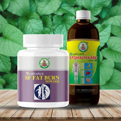 Ayur Brahma SF Advance Fat Burn Powder(100 gm) &  Stomach Kare Combo(450 ml)